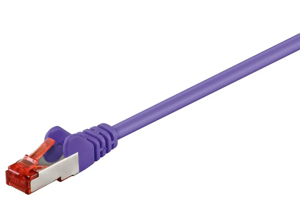 ⁨Kabel LAN Patchcord CAT 6 S/FTP LSZH fiolet 0.25m⁩ w sklepie Wasserman.eu