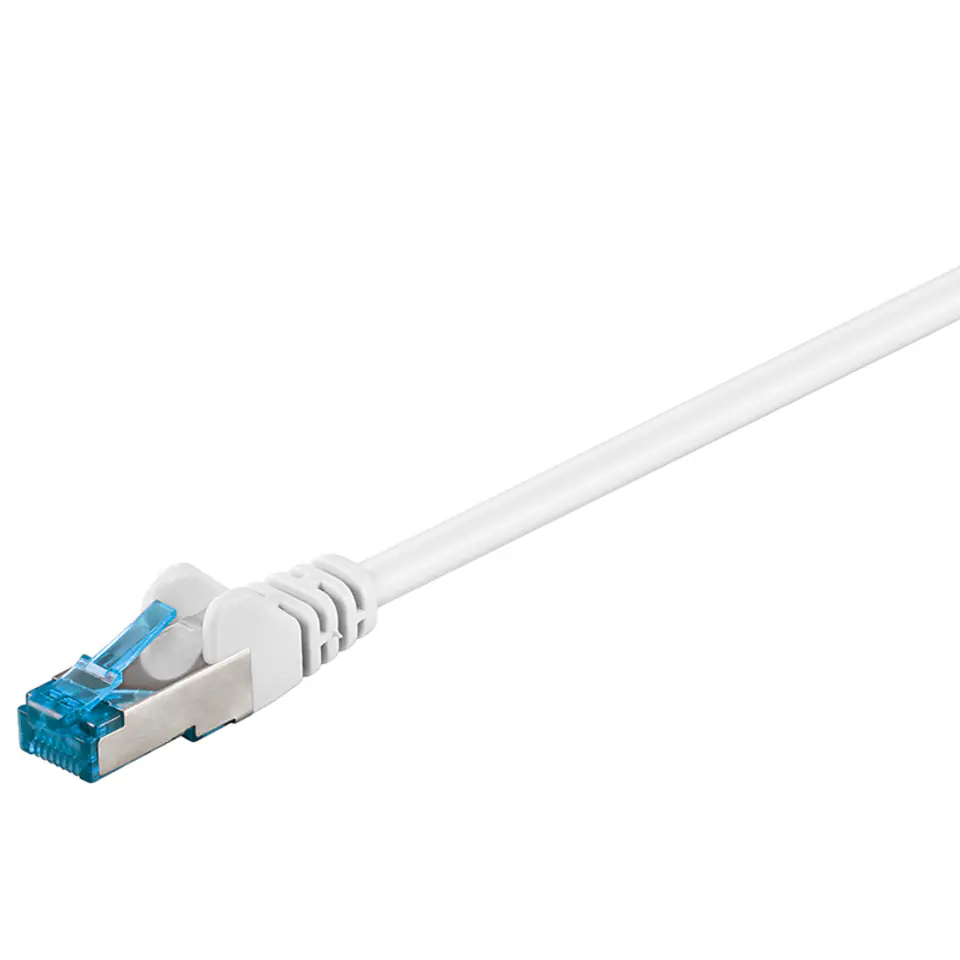 ⁨Kabel LAN Patchcord CAT 6A S/FTP biały 1.5m⁩ w sklepie Wasserman.eu