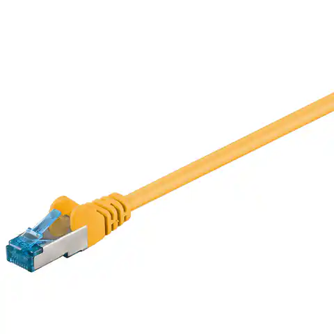 ⁨Kabel LAN Patchcord CAT 6A S/FTP żółty 0,5m⁩ w sklepie Wasserman.eu