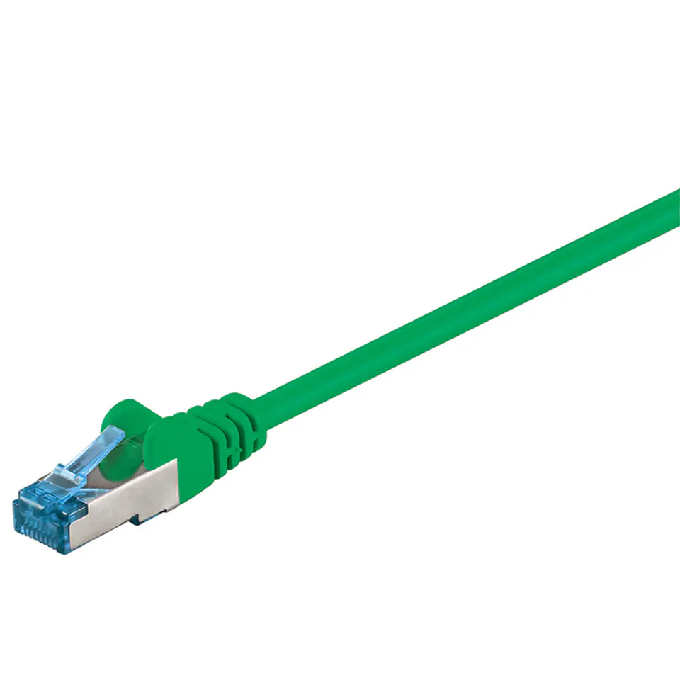 ⁨Kabel LAN Patchcord CAT 6A S/FTP zielony 1.5m⁩ w sklepie Wasserman.eu