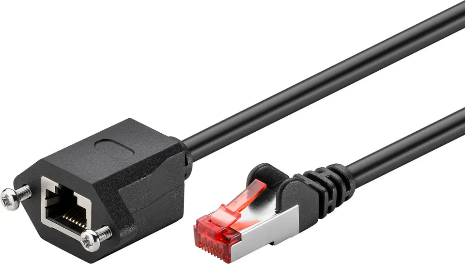 ⁨Kabel LAN przedłużacz CAT7 czarny 5m⁩ w sklepie Wasserman.eu