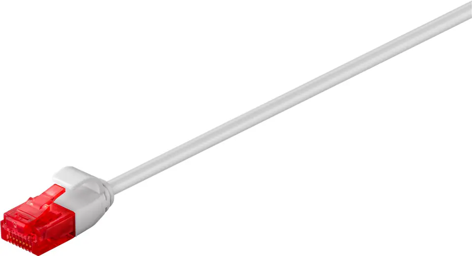 ⁨LAN Patch cord CAT 6 U/UTP Slim gray 0,25m⁩ at Wasserman.eu