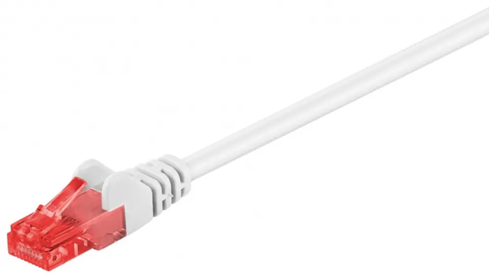 ⁨LAN Patchcord CAT 6 U/UTP cable white 3m⁩ at Wasserman.eu