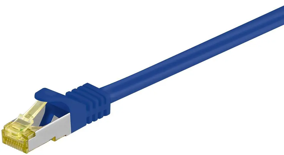 ⁨LAN Patchcord CAT 7 S/FTP cable blue - 20m⁩ at Wasserman.eu