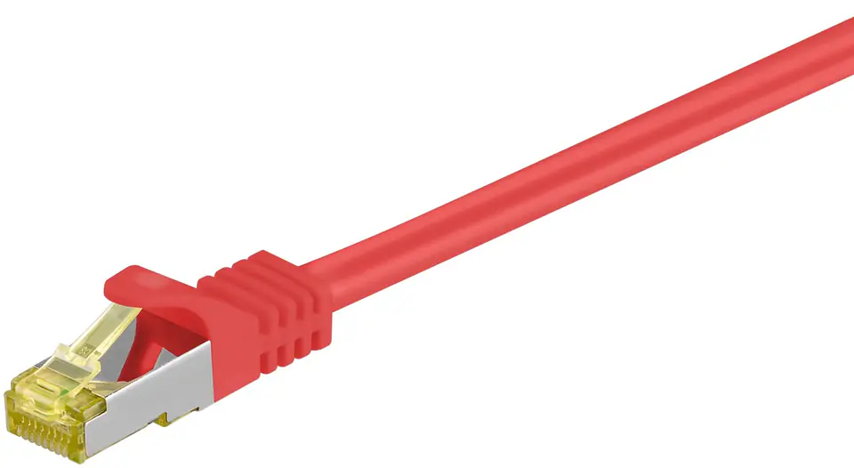 ⁨LAN Patchcord CAT 7 S/FTP cable red 7,5m⁩ at Wasserman.eu