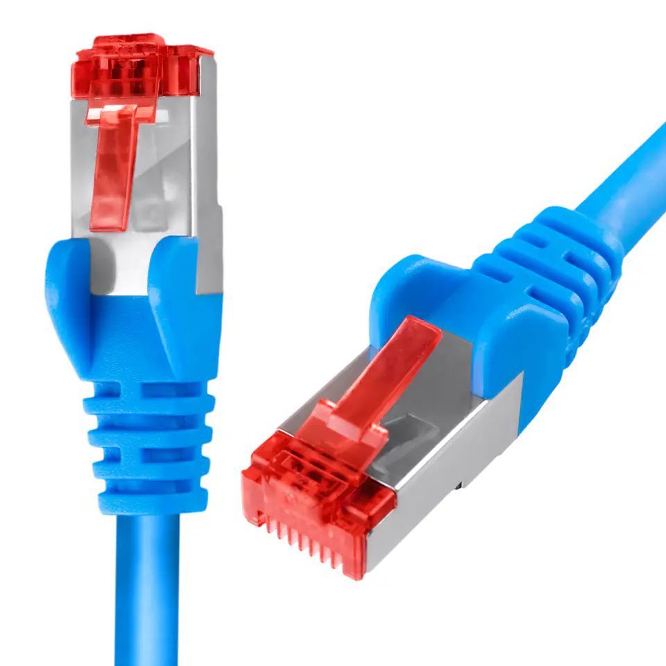 ⁨Kabel RJ45 CAT 6 S/FTP AWG27 LSZH niebieski 7,5m⁩ w sklepie Wasserman.eu