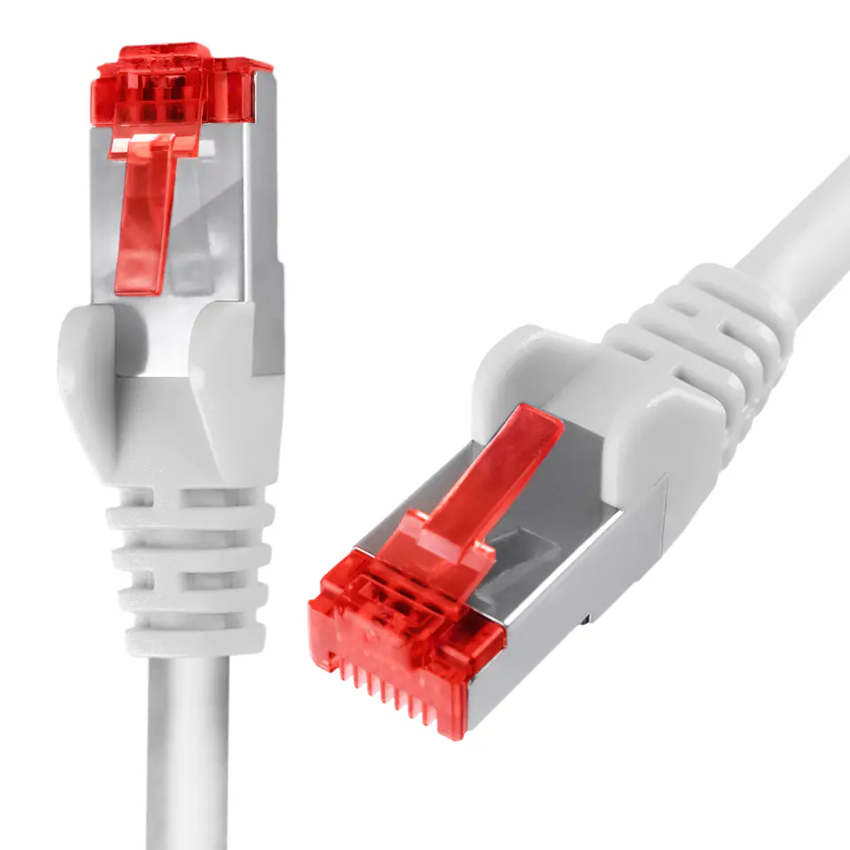 ⁨Kabel RJ45 CAT 6 S/FTP AWG27 LSZH biały 7.5m⁩ w sklepie Wasserman.eu