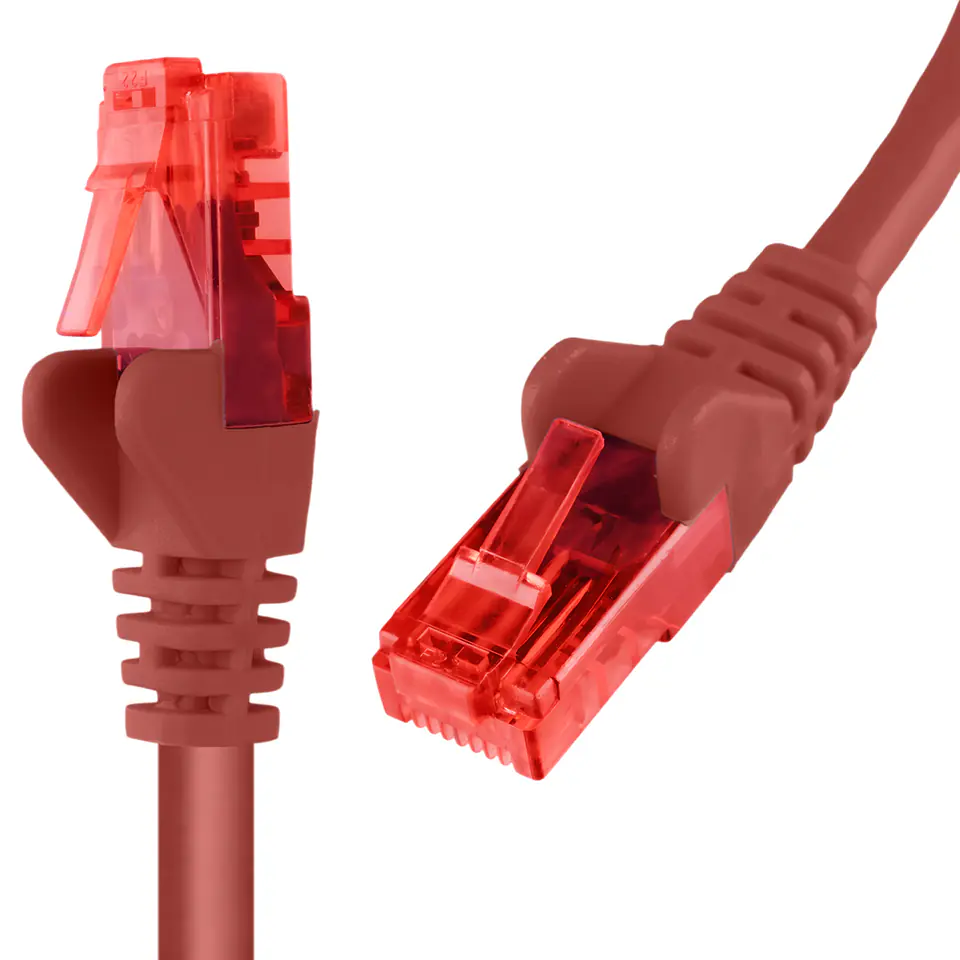 ⁨RJ45 CAT 6 U/UTP cable AWG24 red 5m⁩ at Wasserman.eu