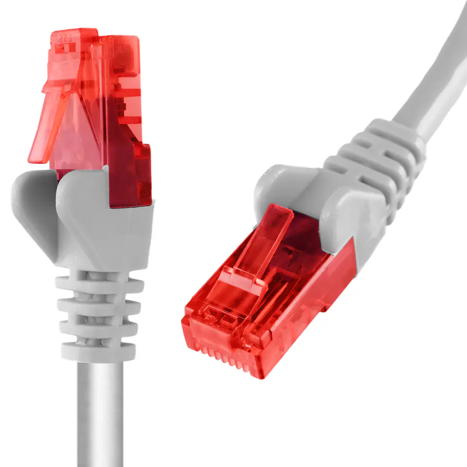 ⁨Kabel RJ45 CAT 6 U/UTP AWG24 biały 10m⁩ w sklepie Wasserman.eu