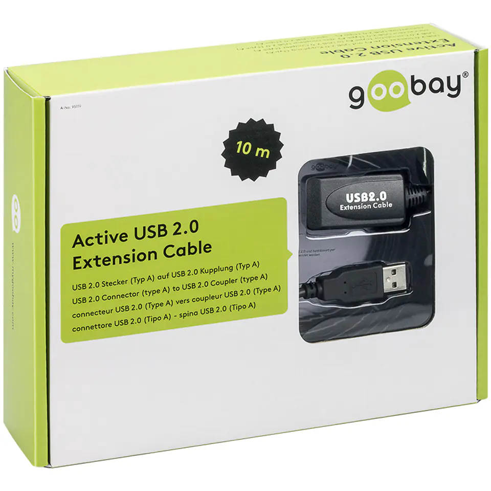 ⁨Aktywny przedłużacz USB 2.0 Hi-Speed Goobay 10m⁩ w sklepie Wasserman.eu