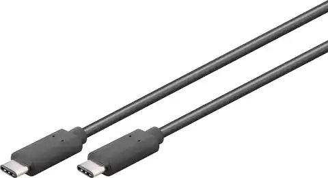 ⁨Kabel USB-C 3.2 Gen2x2 20Gbit/s Czarny 0,5m Goobay⁩ w sklepie Wasserman.eu