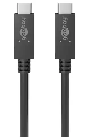 ⁨Kabel USB-C 3.2 Gen2x2 100W 20Gb/s PD Goobay 0,5m⁩ w sklepie Wasserman.eu