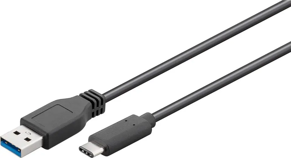 ⁨USB-C - USB-A 3.0 Black cable 3m Goobay⁩ at Wasserman.eu