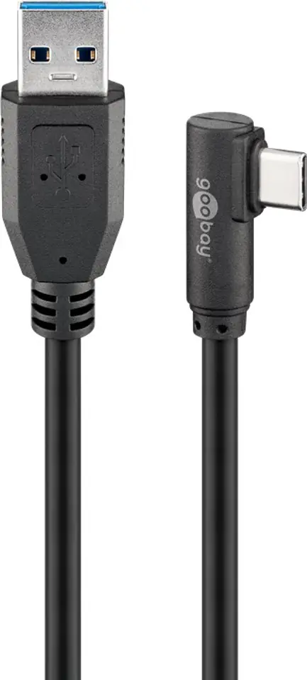 ⁨Kabel USB-C - USB 3.2 Gen1 GAME KĄTOWY Goobay 2m⁩ w sklepie Wasserman.eu