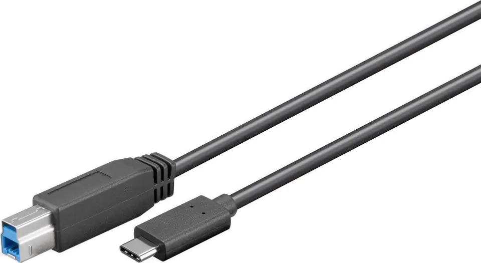 ⁨Kabel USB-C - USB typu B 3.0 Goobay czarny 1m⁩ w sklepie Wasserman.eu