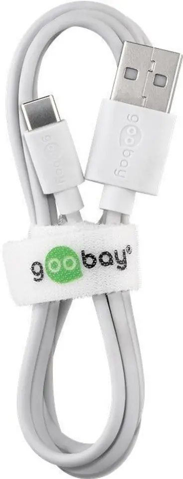 ⁨USB-C - USB Type A 2.0 cable Goobay White 2m⁩ at Wasserman.eu