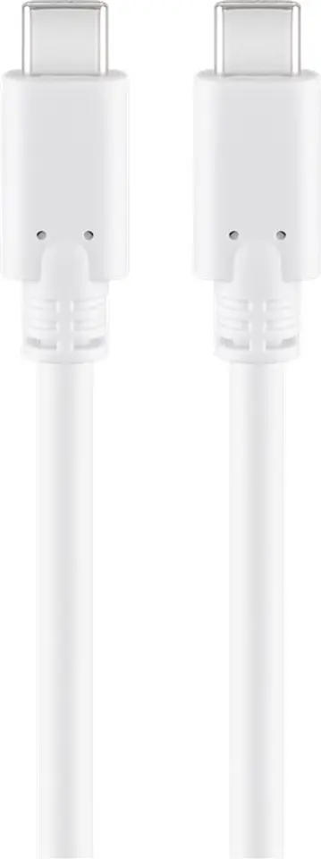 ⁨USB-C - USB-C 3.2 Gen1 Goobay cable white 0,5m⁩ at Wasserman.eu