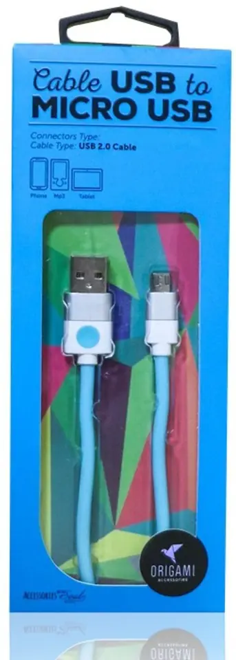 ⁨Cable USB to Micro USB Origami 2m blue⁩ at Wasserman.eu