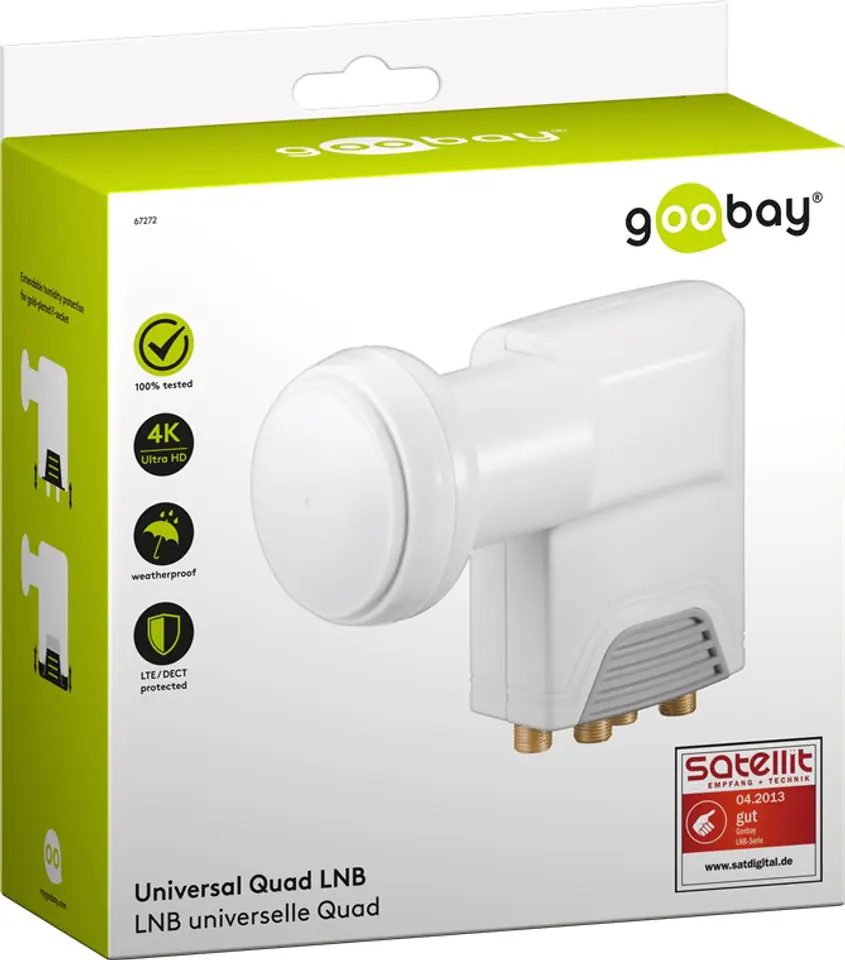 ⁨LNB Quad Goobay 0.1dB⁩ w sklepie Wasserman.eu