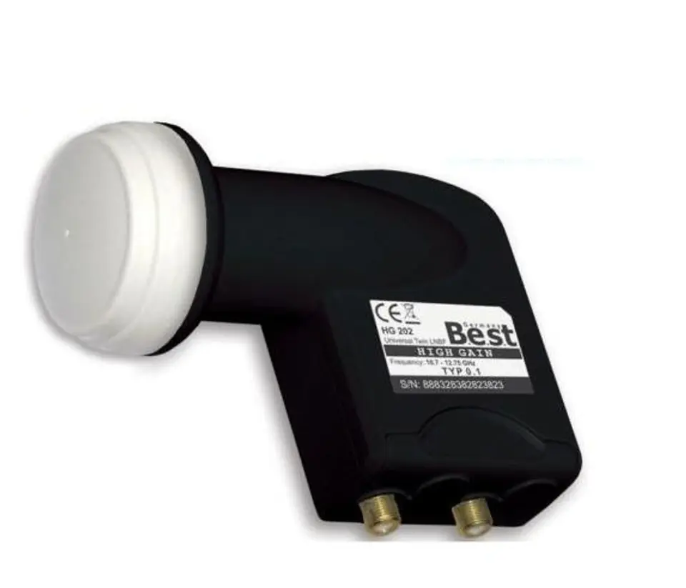 ⁨LNB Twin BEST HG 202 Ultra Black 0,1dB⁩ w sklepie Wasserman.eu