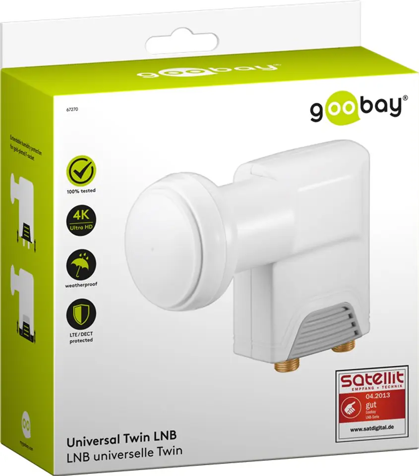 ⁨LNB Twin Goobay 0.1dB⁩ at Wasserman.eu