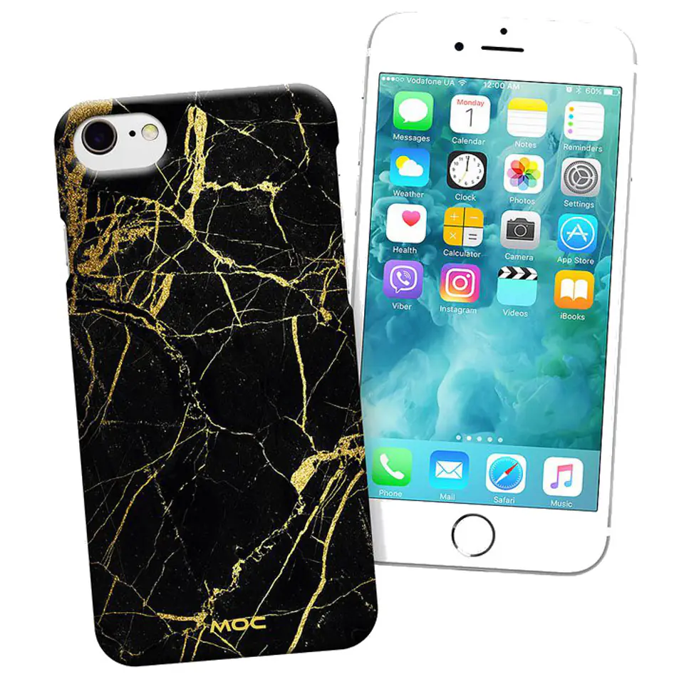 ⁨Etui telefonu MOC Mag Case do iPhone 7 8 Marble Bl⁩ w sklepie Wasserman.eu