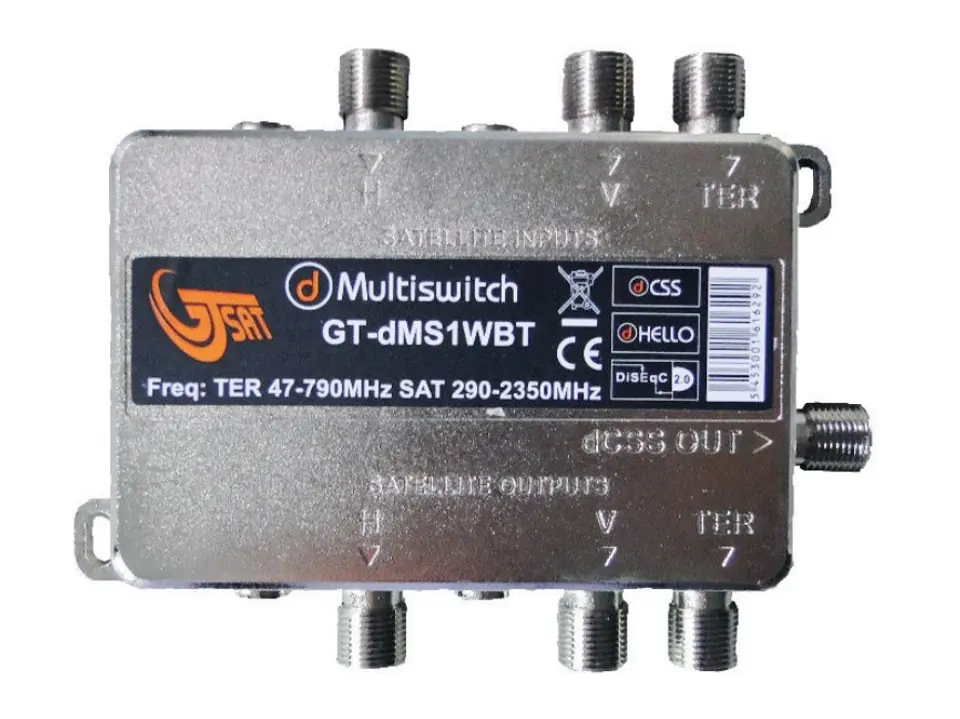 ⁨Multiswitch Unicable II GT-SAT GT-dMS1TWBT⁩ at Wasserman.eu