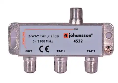 ⁨2 WAY TAP Odgałęźnik 2-krotny Johansson 20 dB 4522⁩ w sklepie Wasserman.eu