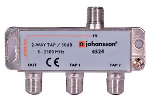 ⁨2 WAY TAP Odgałęźnik 2-krotny Johansson 30 dB 4524⁩ w sklepie Wasserman.eu