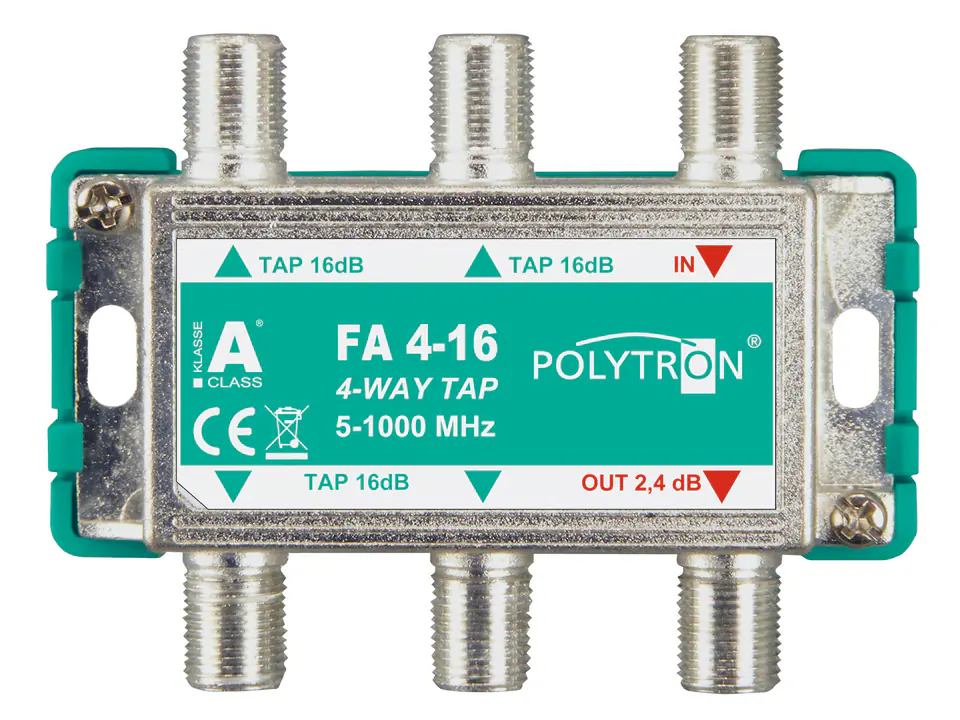 ⁨Odgałęźnik Polytron 4-krotny 16dB 5-1000 FA 4-16⁩ w sklepie Wasserman.eu