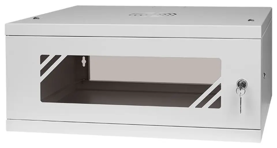 Szafa RACK 19'' 4U 600x450mm SZARA Szklane drzwi w sklepie Wasserman.eu