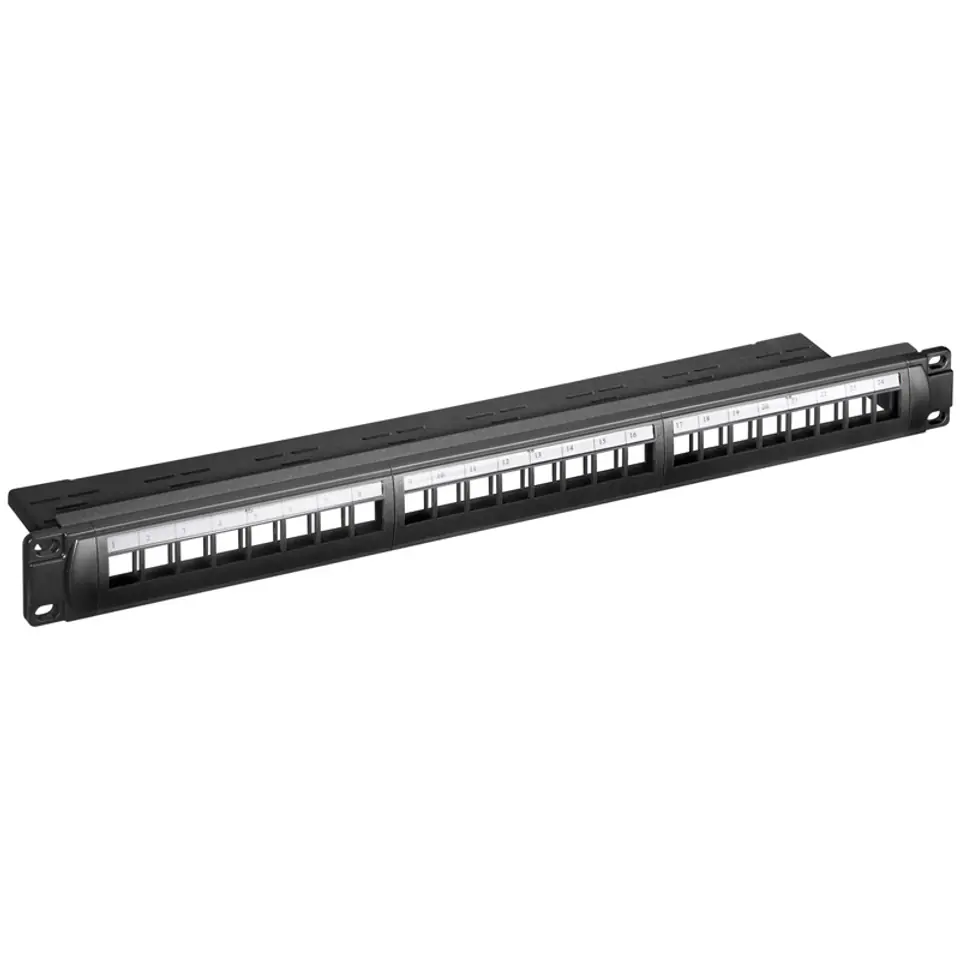 ⁨Panel Keystone 24-portowy Rack 19" Snap In Goobay⁩ w sklepie Wasserman.eu