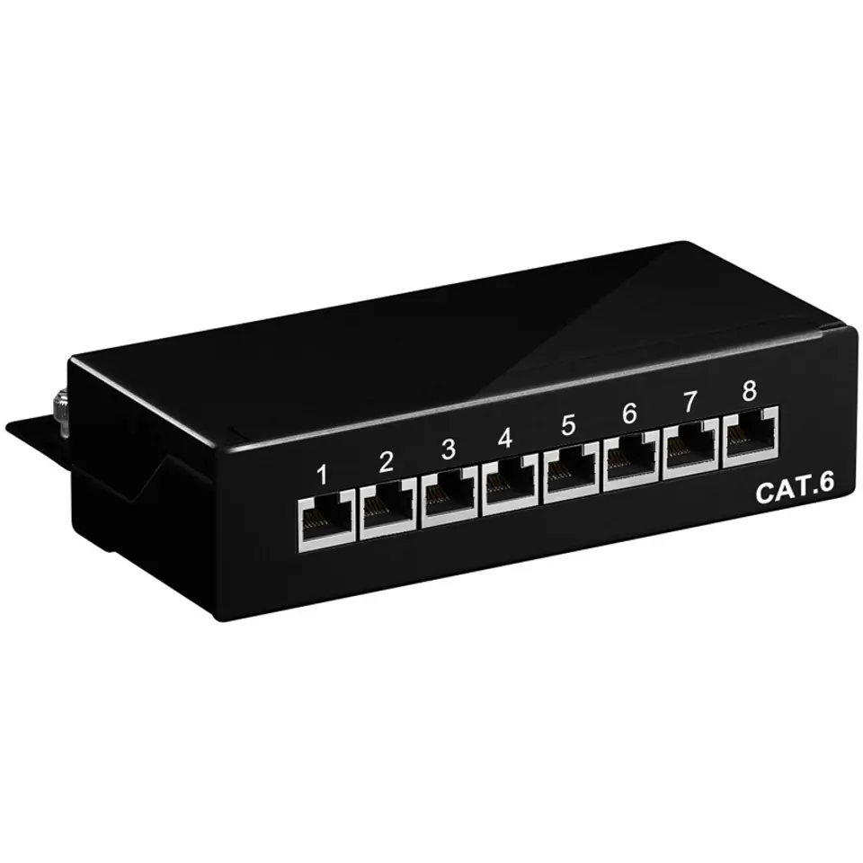 Patch panel STP CAT 6 Ekranowany 8-portowy Goobay w sklepie Wasserman.eu