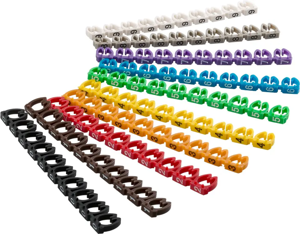 ⁨Marker for cable 0-9 1,5-2,5mm 10x10 pcs Goobay⁩ at Wasserman.eu
