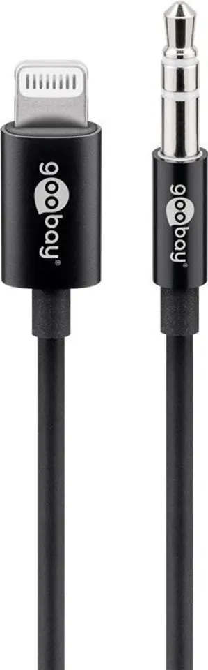 ⁨3.5mm Jack Cable - Apple Lightning 8-pin Goobay 1m⁩ at Wasserman.eu