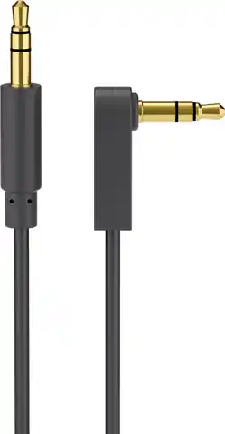 ⁨Kabel audio Jack 3,5mm AUX Goobay KĄTOWY 1m⁩ w sklepie Wasserman.eu