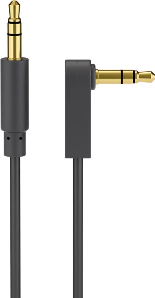 ⁨Kabel audio Jack 3,5mm AUX Goobay KĄTOWY 1m⁩ w sklepie Wasserman.eu