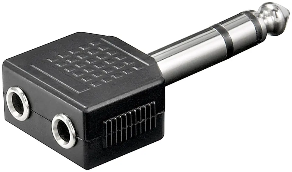 ⁨Adapter audio 2x Jack 3,5mm - Jack 6,35mm Goobay⁩ w sklepie Wasserman.eu