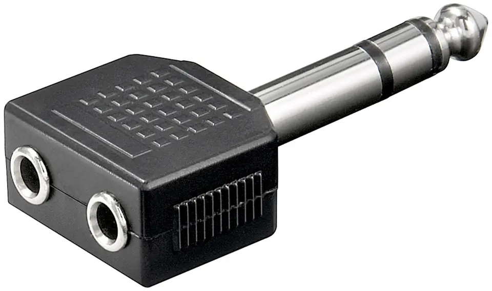 ⁨Adapter audio 2x Jack 3,5mm - Jack 6,35mm Goobay⁩ at Wasserman.eu