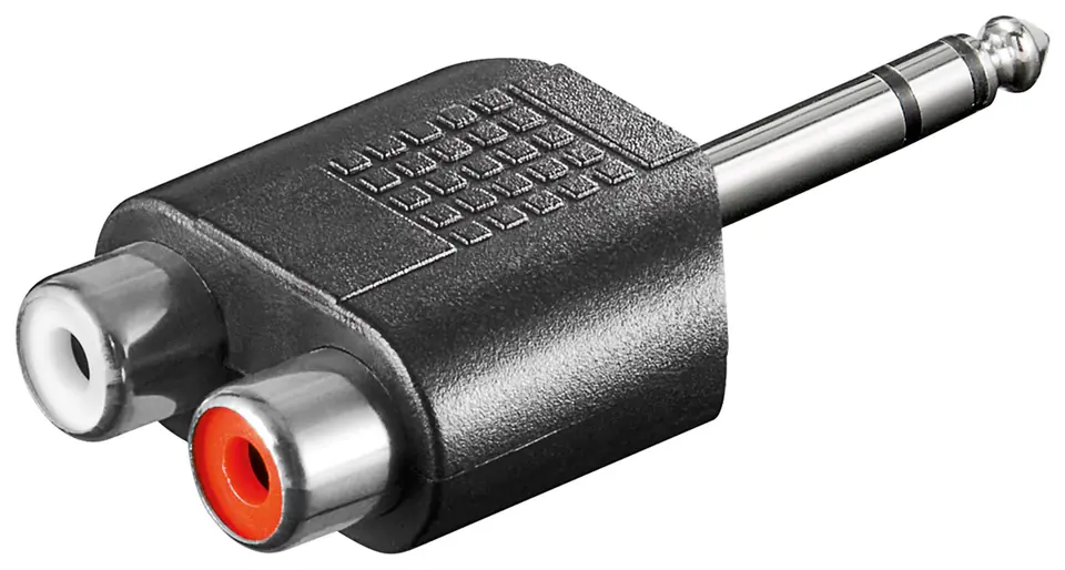 ⁨Adapter audio 2x RCA - Jack 6.35mm STEREO Goobay⁩ w sklepie Wasserman.eu