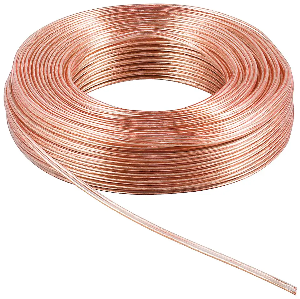 ⁨Kabel głośnikowy Goobay 2x4.0mm CCA 25m transp.⁩ w sklepie Wasserman.eu