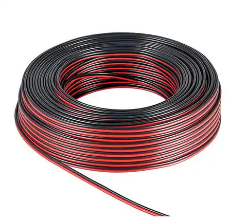 ⁨Kabel głośnikowy Goobay 2x2,5mm CCA 50m black-red⁩ w sklepie Wasserman.eu