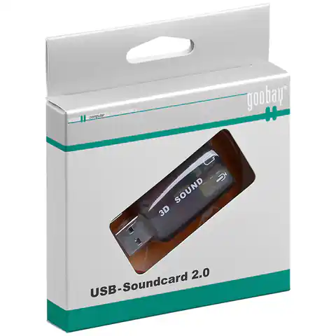 ⁨Karta Dźwiękowa Goobay USB 2.0 Jack 3,5mm x2⁩ w sklepie Wasserman.eu