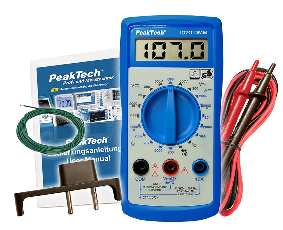 10A AC DC Digitalmultimeter PeakTech 1070 im Wasserman.eu