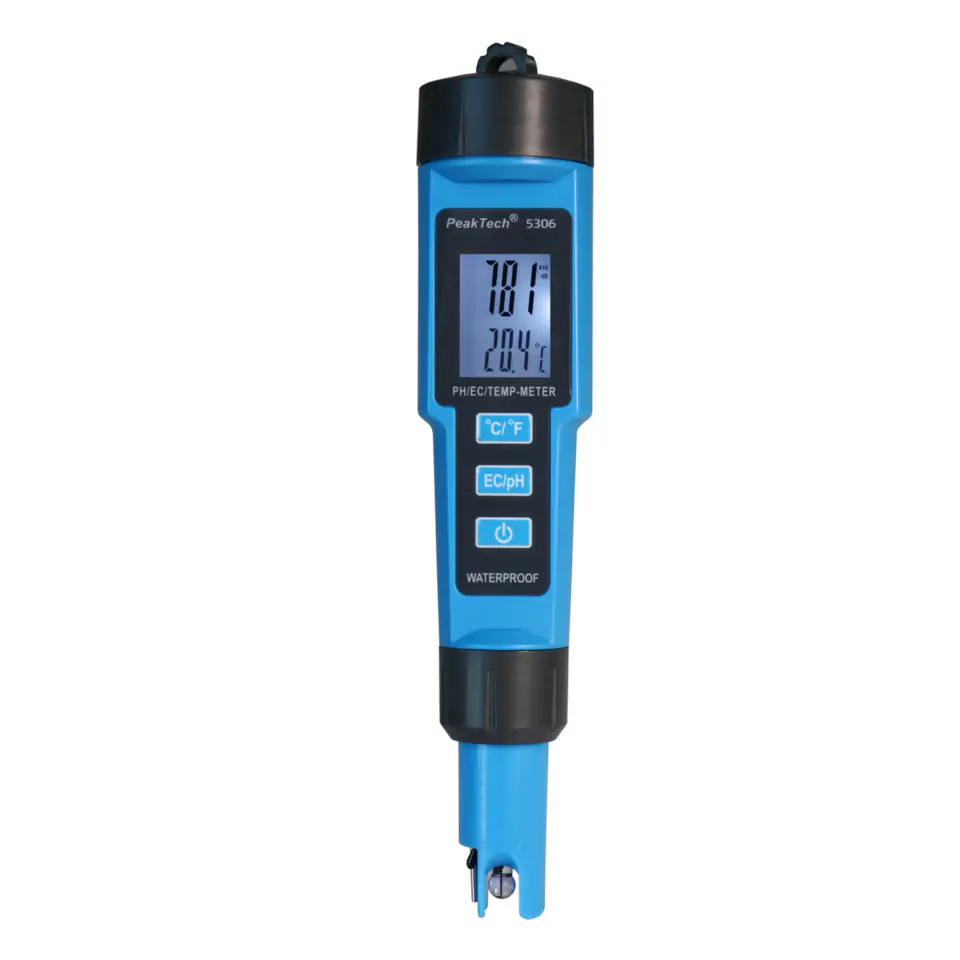 ⁨pH temp and CE meter for Liquid PeakTech 5306⁩ at Wasserman.eu