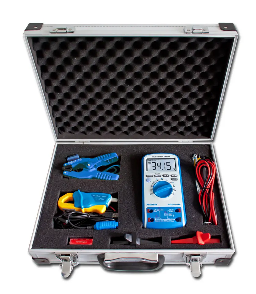 Zestaw Multimetr Cęgowy USB True RMS PeakTech 8100 w sklepie Wasserman.eu