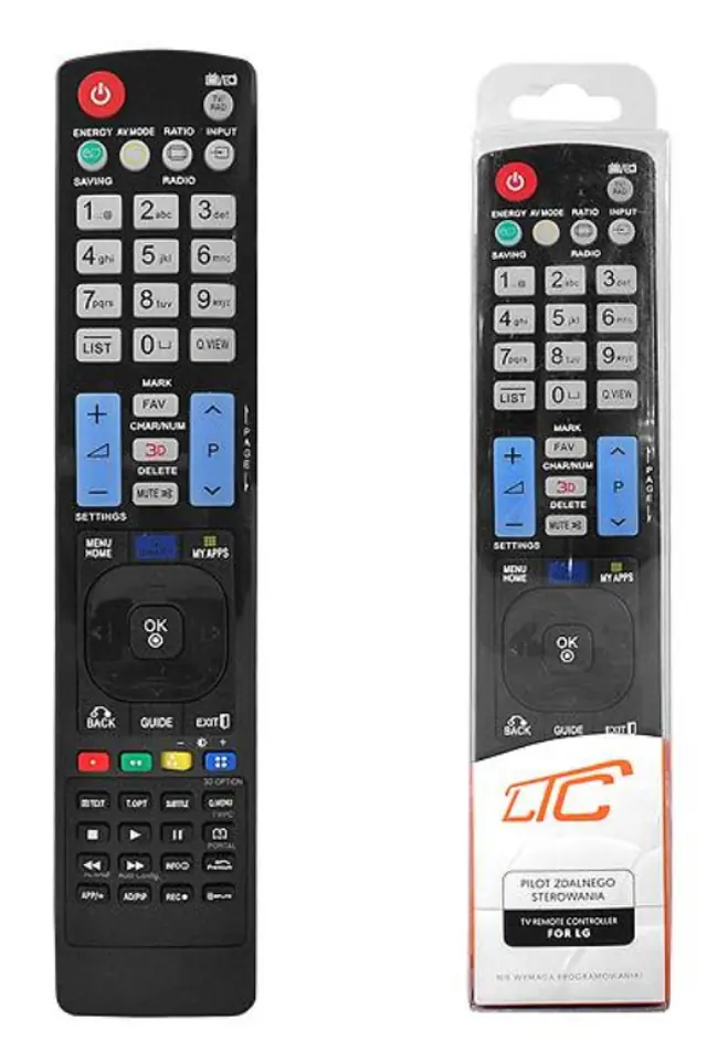 ⁨Remote control for LG LCD/LED 3D SMART blister⁩ at Wasserman.eu