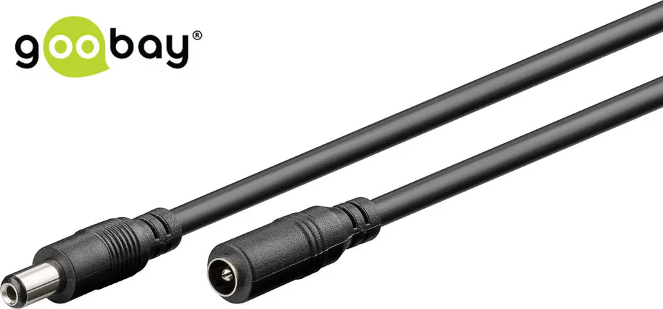 ⁨Dc power extension cable 5,5x2,5 mm Goobay 3m⁩ at Wasserman.eu