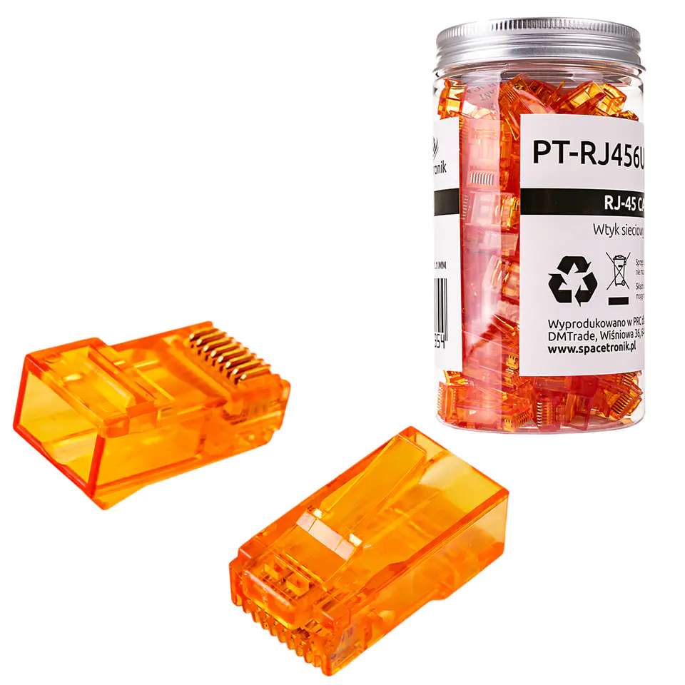 ⁨Plug RJ45 through cat 6 UTP PT-RJ456UO-1 100pcs⁩ at Wasserman.eu