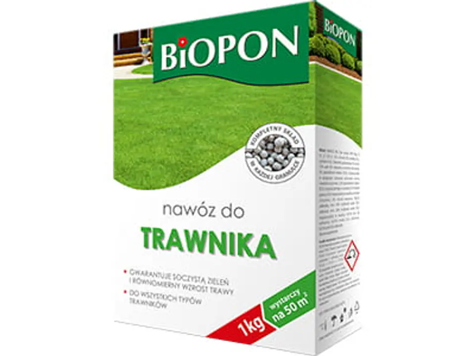 ⁨Biopon grass fertilizer granules 1kg 8635⁩ at Wasserman.eu